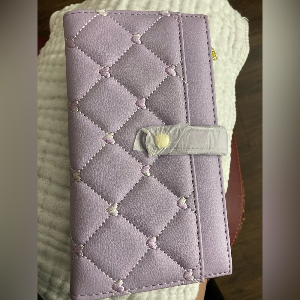 Luv Betsey Johnson Purple Heart Print Wallet